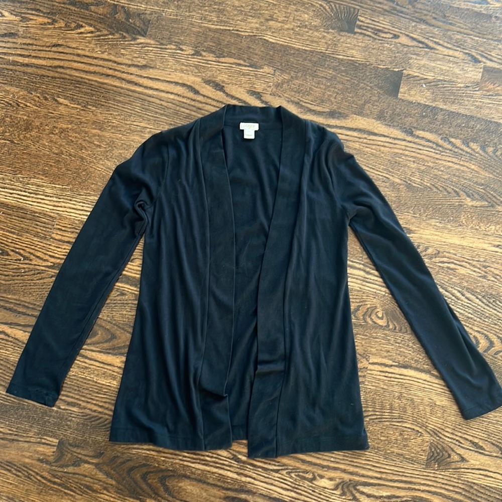 JCrew long open front lightweight cardigan, excellent condition, size XXS.